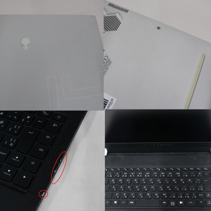 DELL(デル) ALIENWARE X14 プラチナ（RTX 3050TI搭載）ゲーミングノートパソコン (Core(TM) i7-12700H /GeForce RTX™ 3050Ti /14型/16GB/M.2 SSD 512GB/144Hz)　caa1300spoas160n30jp   ジャンク品 [難あり(D)]