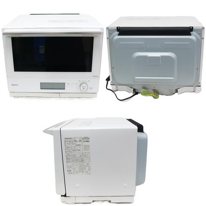 [30L]パナソニック ビストロ NE-BS8C スチームオーブンレンジ ne-bs8c-w  ホワイト 整備済みアウトレット品 [中古(C)]