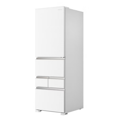 【特殊配送】[450L][ファミリー向け][右開き]Hisense (ハイセンス) HR-DC450K 冷凍冷蔵庫　hr-dc-450k-w  シルクホワイト 整備済みアウトレット品 [中古(B)]
