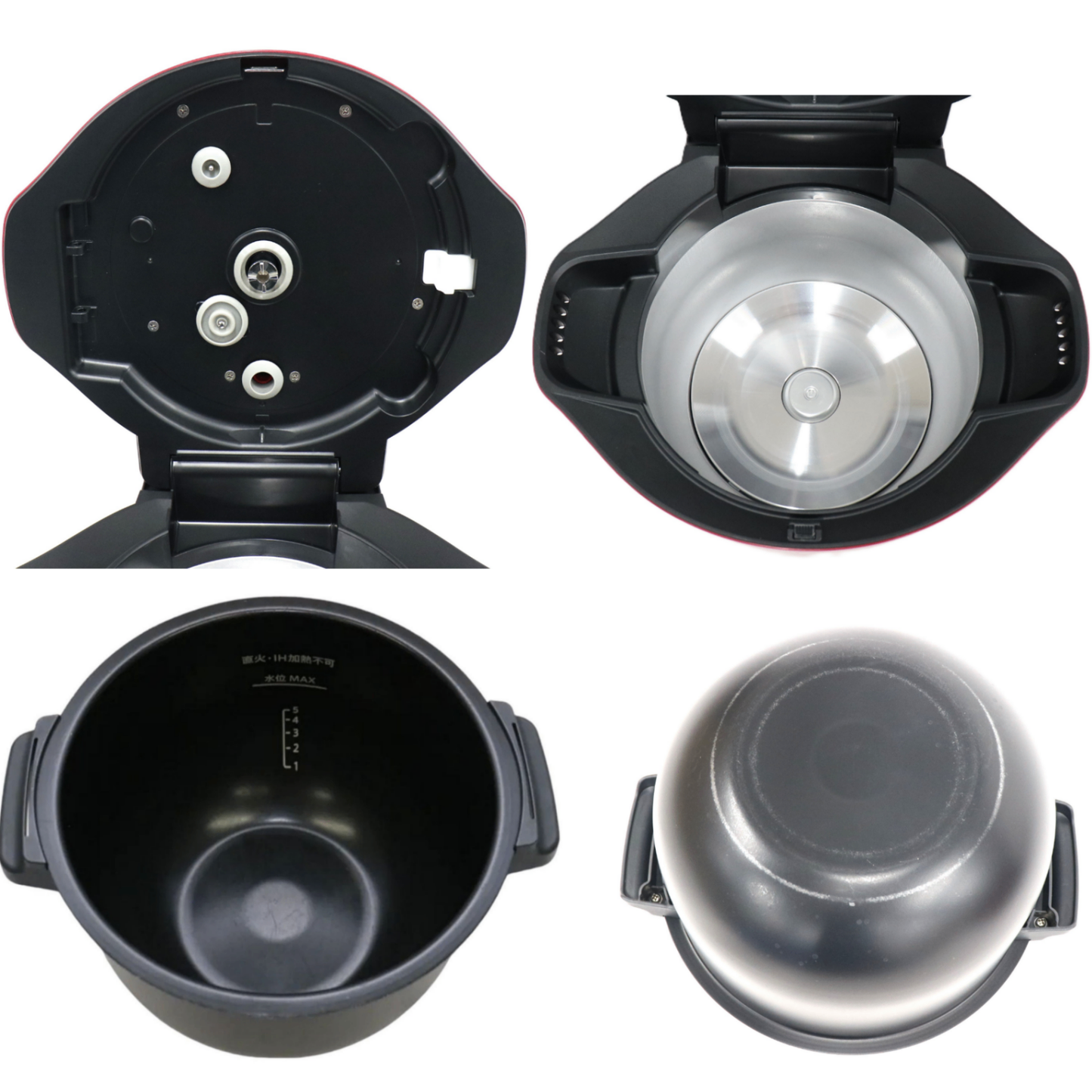 シャープ ヘルシオ ホットクック KN-HW24G 2〜6人用 2.4L容量　kn-hw24g-r  レッド 整備済みアウトレット品 [中古(C)]