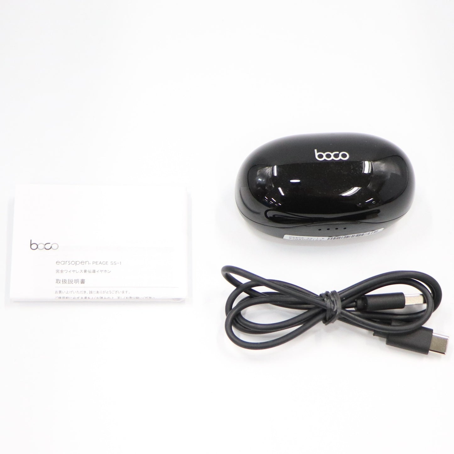 boco 完全ワイヤレス骨伝導イヤホン Peace SS-1  ブラック peace-ss-1-k 整備済みアウトレット品 [良い(B)]