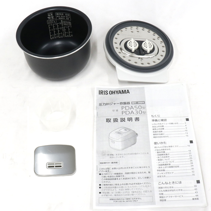 [中古(B)] [3合炊き] アイリスオーヤマ 圧力IH炊飯器 RC-PDA30 rc-pda30-w ホワイト [良い]