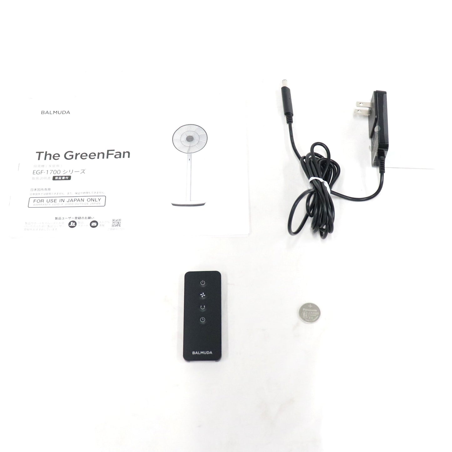 バルミューダ The GreenFan EGF-1700-DK DCモーター搭載 扇風機[ダークグレー×ブラック]　 egf-1700-dk  ダークグレー×ブラック 整備済みアウトレット品 [良い(B)]