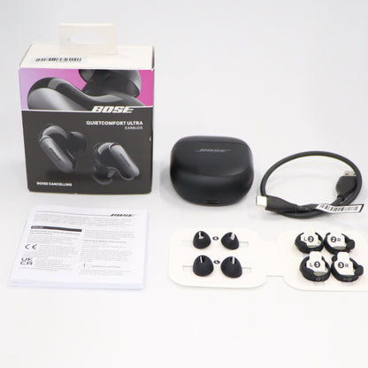 [ジャンク] Bose QuietComfort Ultra Earbuds ワイヤレスイヤホン　qc-ultra-earbuds-b ブラック[難あり(D)]