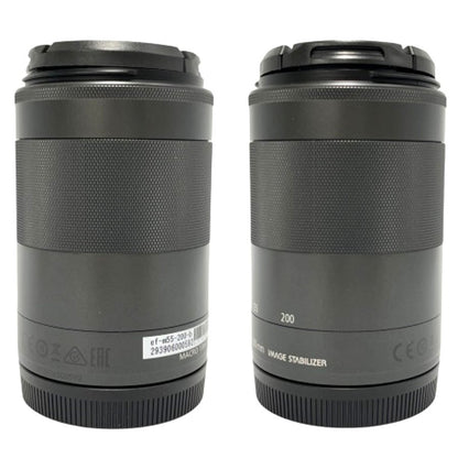 [中古(C)] CANON EF-M 55-200mm F4.5-6.3 IS STM 望遠ズームレンズ ef-m55-200-b ブラック [可]