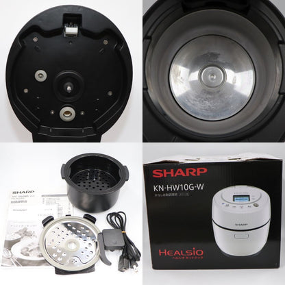 [中古(C)]  シャープ ヘルシオ ホットクック KN-HW10G 1〜2人用 1.0L容量 ホワイトkn-hw10g-w　[可]