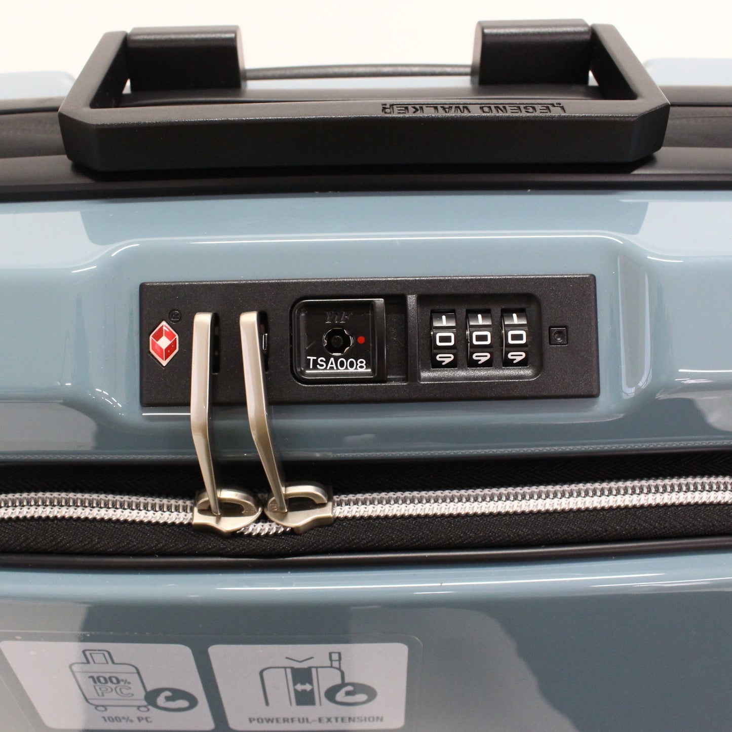 [1-3泊向けサイズ]LEGEND WALKER 6031 フィット 15L/拡張時35L ハードスーツケース 6031-47-bl  グレイッシュブルー 整備済みアウトレット品 [良い(B)]