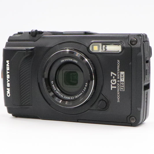 OM SYSTEM 防水カメラ Tough TG-7 コンパクトデジタルカメラ　tg-7-b  ブラック 整備済みアウトレット品 [中古(C)]