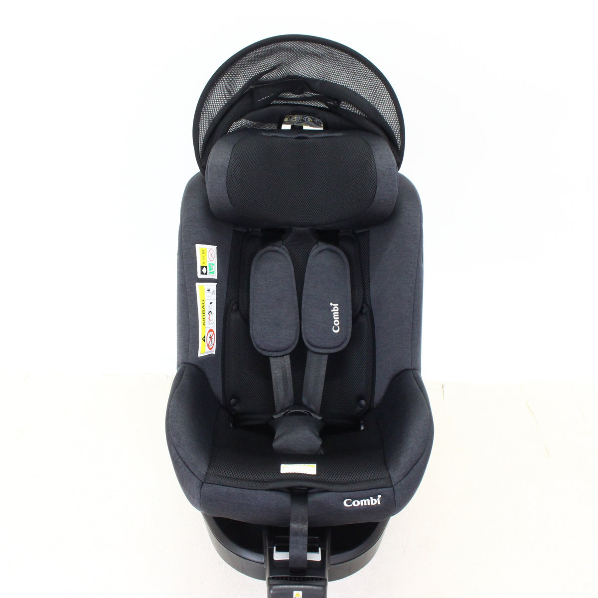 コンビ クルムーヴ R129 エッグショック CA チャイルドシート (ISOFIX固定 / R129適合) 4972990186018  ブラック 整備済みアウトレット品 [中古(C)]