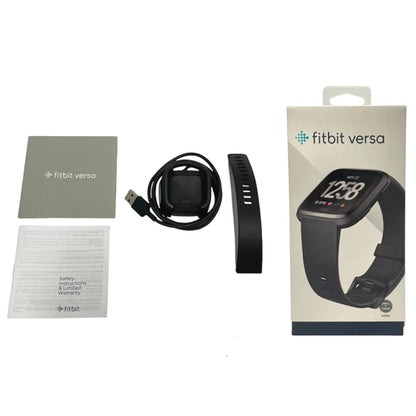 [訳アリ] Fitbit Versa フィットネスリストバンド Black [難あり(D)]