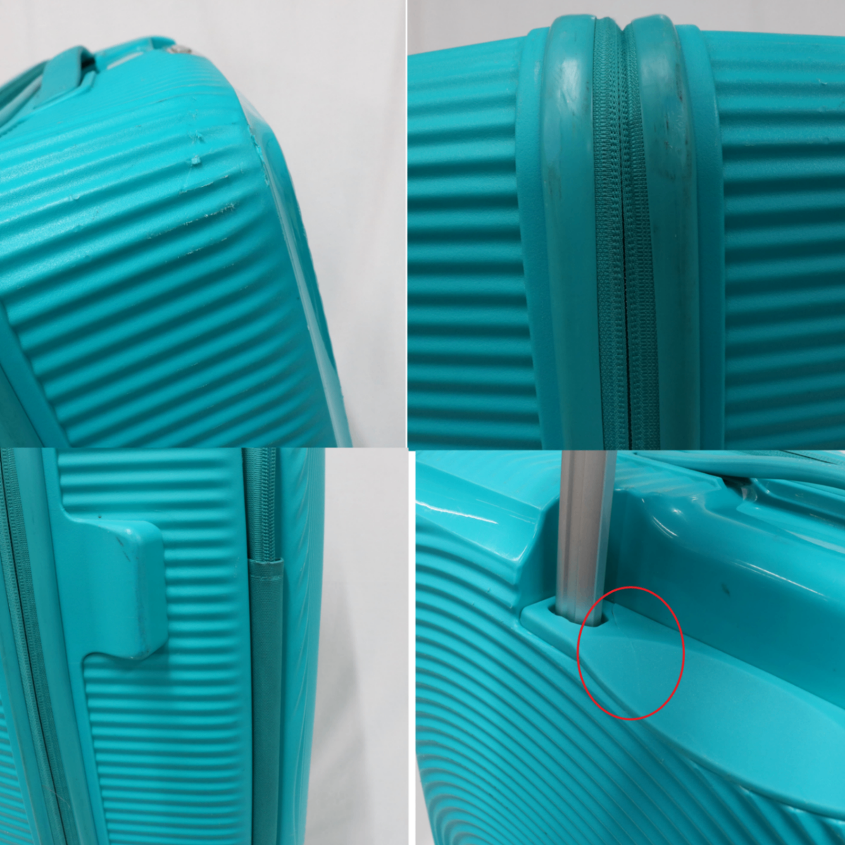 [8-10泊向けサイズ]AMERICAN TOURISTER CURIO スピナー75 エキスパンダブル 98L/拡張時114L ハードスーツケース americantourister-curio75-tq  ターコイズ 整備済みアウトレット品 [中古(C)]