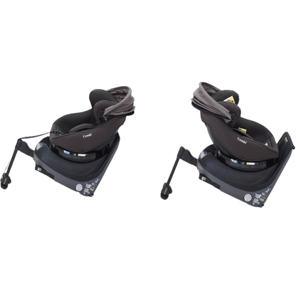 コンビ クルムーヴ コンパクト R129 エッグショック JS チャイルドシート (ISOFIX固定 / R129適合) 4972990196727  ブラウン 整備済みアウトレット品 [良い(B)]