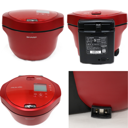 シャープ ヘルシオ ホットクック KN-HW24G 2〜6人用 2.4L容量　kn-hw24g-r  レッド 整備済みアウトレット品 [中古(C)]