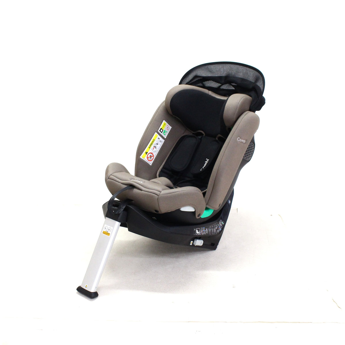 コンビ クルムーヴ ロング R129 エッグショック EA チャイルドシート (ISOFIX固定 / R129適合) 4972990193641  グレージュ 整備済みアウトレット品 [中古(C)]