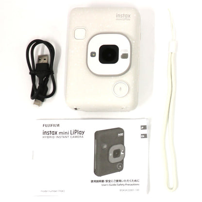 富士フイルム ハイブリッドインスタントカメラ"チェキ”「instax mini LiPlay」2024年モデル insta-lip-mw  ミスティホワイト 整備済みアウトレット品 [良い(B)]