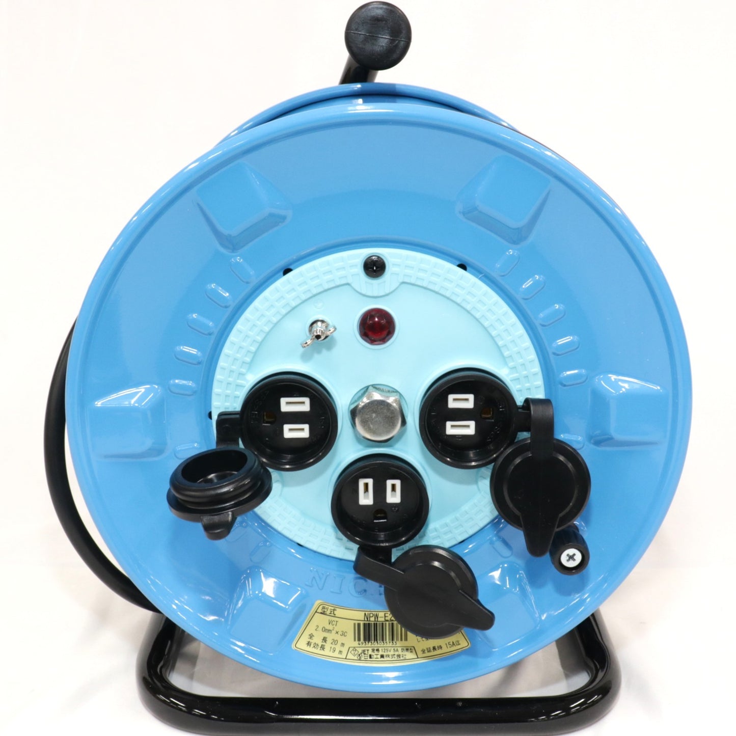 [中古(B)] 日動工業 電工ドラム 100V 防雨防塵型 NPW-E23 アース付 20m npw-e23  [良い]