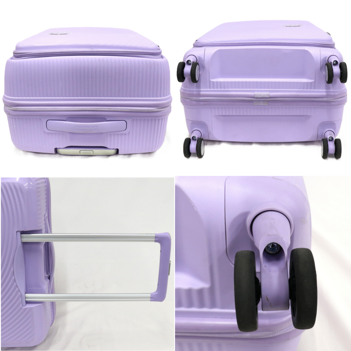 [8-10泊向けサイズ]AMERICAN TOURISTER CURIO スピナー75 エキスパンダブル 98L/拡張時114L ハードスーツケース　americantourister-curio75-lvn  ラベンダー 整備済みアウトレット品 [中古(C)]