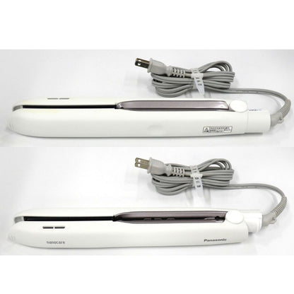 [中古(C)] パナソニック ストレートアイロン ナノケア EH-HS9J  eh-hs9j-w ホワイト[可]