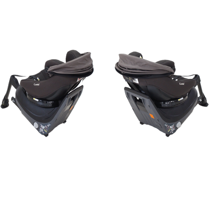コンビ クルムーヴ コンパクト R129 エッグショック JS チャイルドシート (ISOFIX固定 / R129適合) 4972990196727  ブラウン 整備済みアウトレット品 [良い(B)]