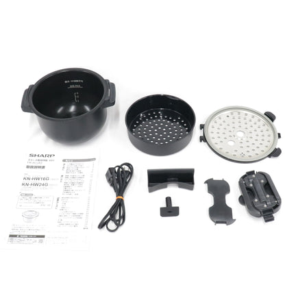 [ジャンク] シャープ ヘルシオ ホットクック KN-HW16G 2〜4人用 1.6L容量 kn-hw16g-b ブラック[難あり(D)]