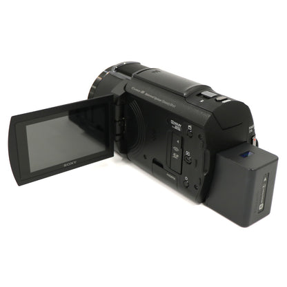 ソニー 4Kビデオカメラ FDR-AX45A fdr-ax45a-b  ブラック 整備済みアウトレット品 [中古(C)]