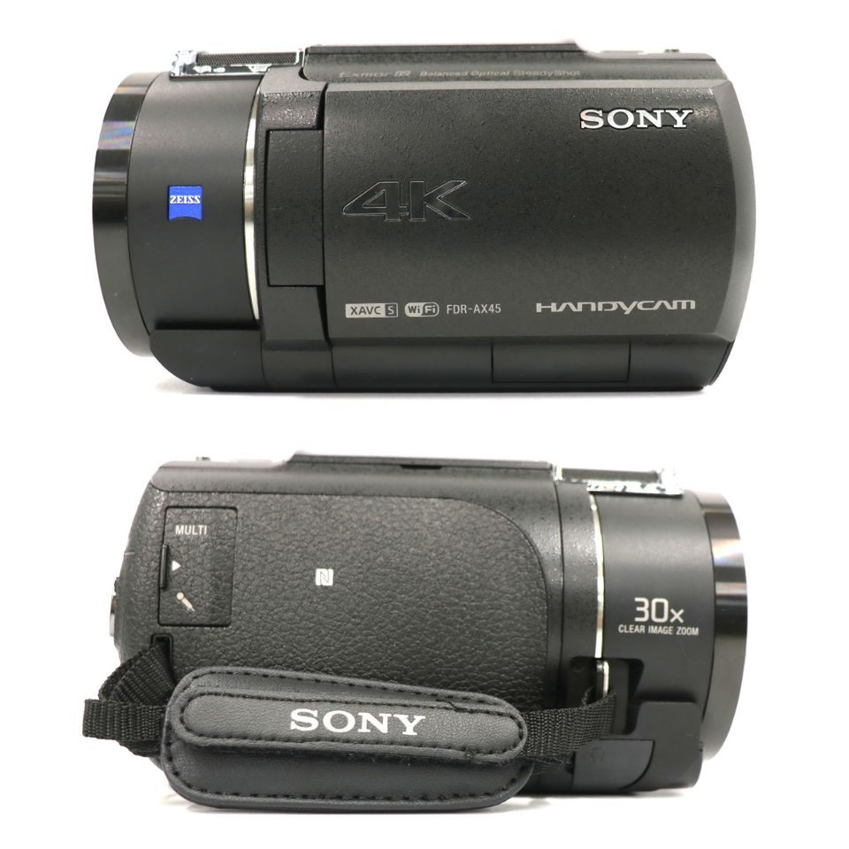 ソニー 4Kビデオカメラ FDR-AX45A fdr-ax45a-b  ブラック 整備済みアウトレット品 [中古(C)]