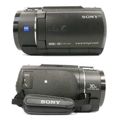ソニー 4Kビデオカメラ FDR-AX45A fdr-ax45a-b  ブラック 整備済みアウトレット品 [中古(C)]