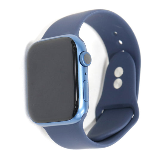 [中古(C)] Apple Watch Series 7 GPS 45mm mkn83j-a ブルー [可]
