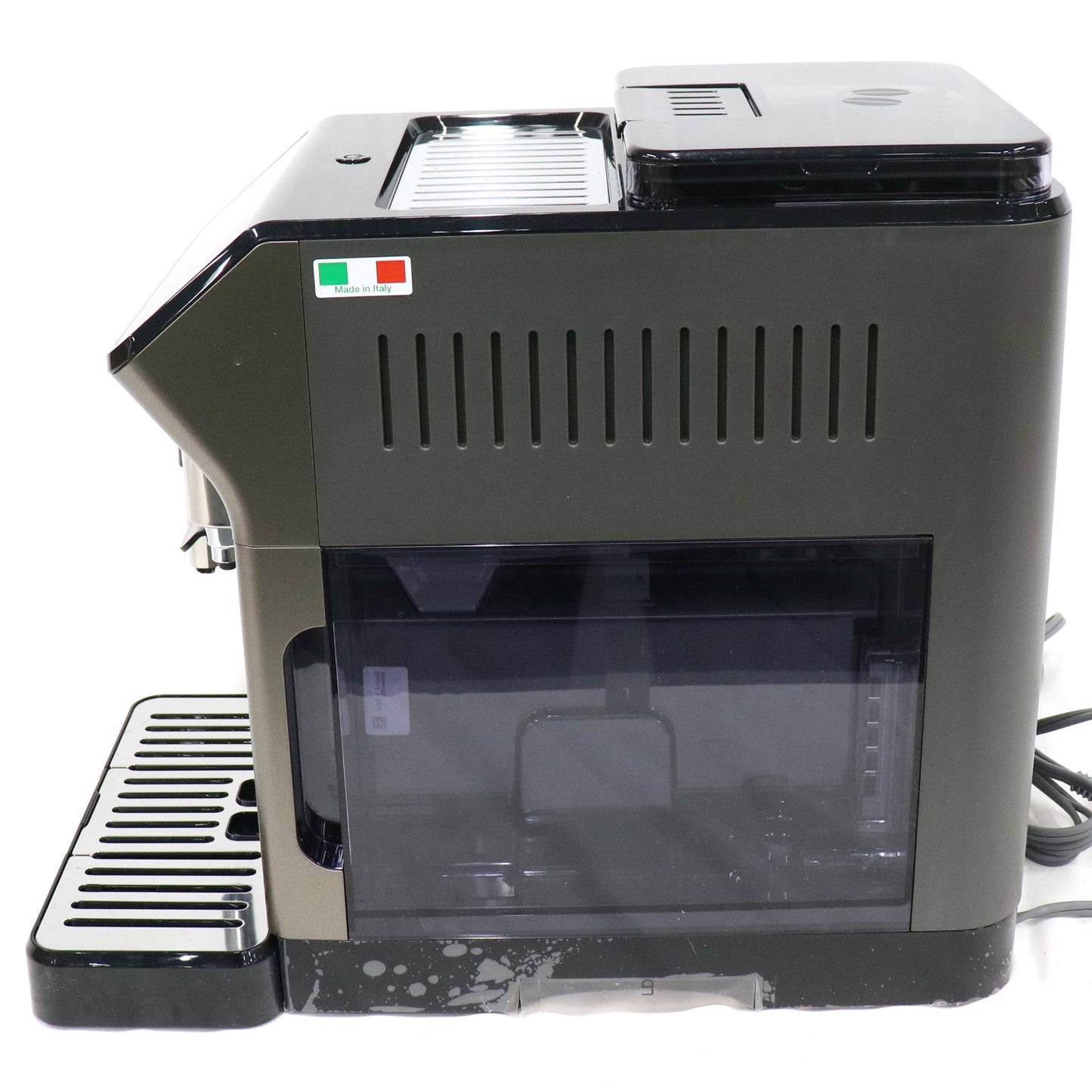 デロンギ エレッタ エクスプロア ECAM45086T 全自動コーヒーマシン チタニウムグレー ecam45086t  チタニウムグレー 整備済みアウトレット品 [良い(B)]