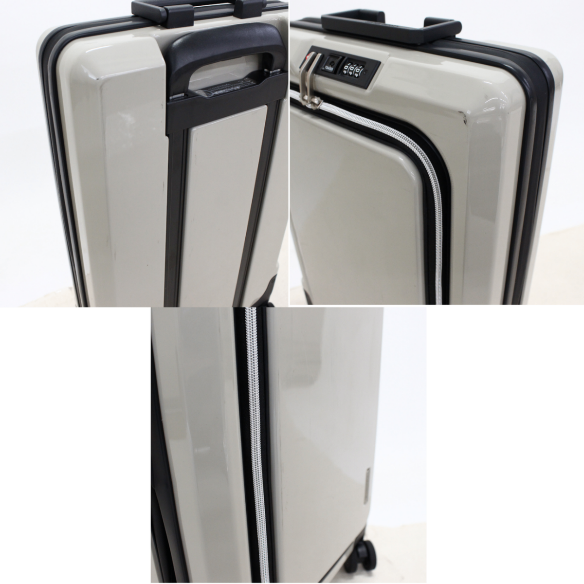 [1-3泊向けサイズ]LEGEND WALKER 6031 フィット 15L/拡張時35L ハードスーツケース 6031-47-be  グレイッシュベージュ 整備済みアウトレット品 [中古(C)]
