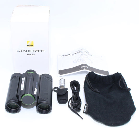 [中古(C)] [倍率10倍] ニコン STABILIZED STB10X25 10x25 防振双眼鏡 nikon-stb1025-gn　[可]