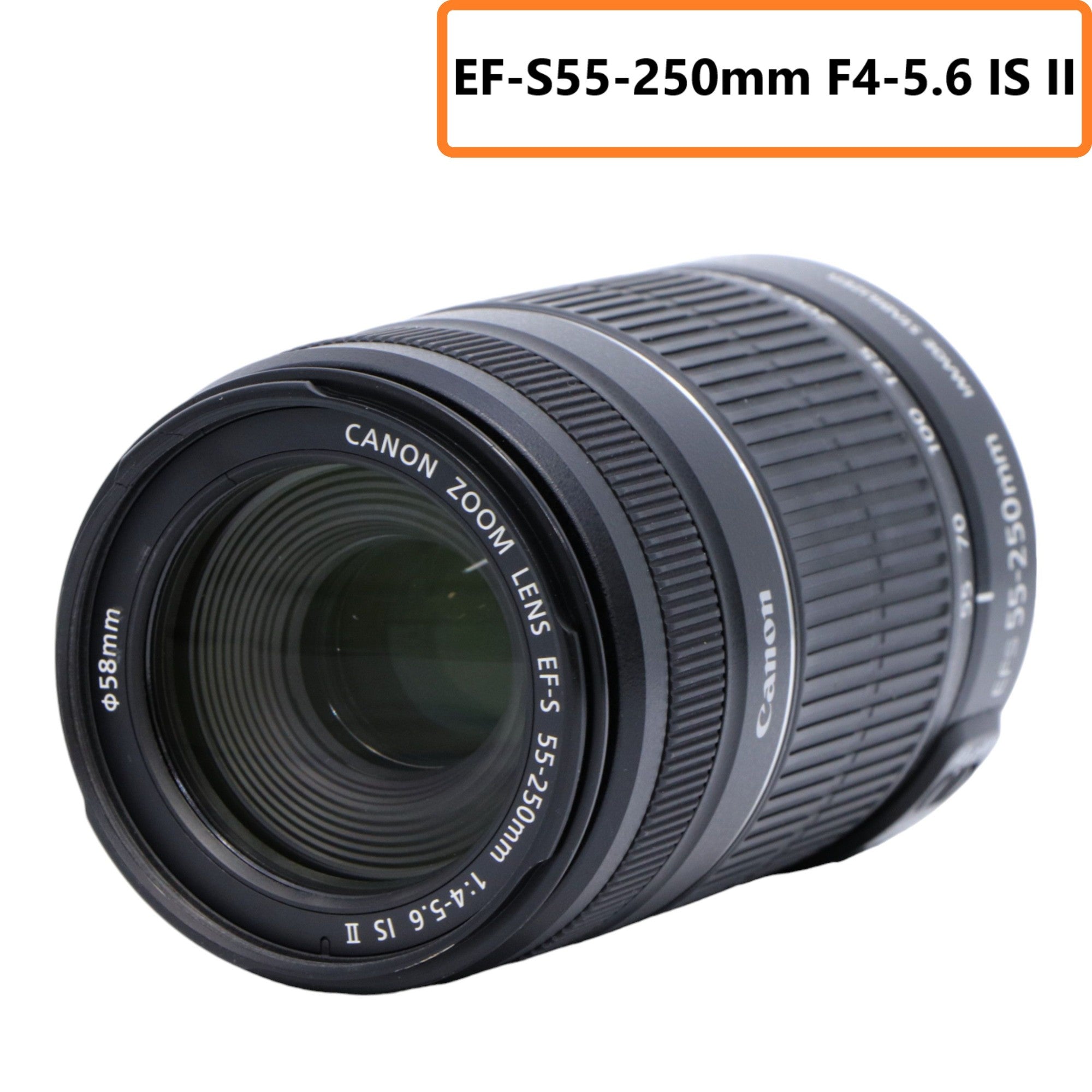 CANON EF-S 55-250mm F4-5.6 IS II 望遠ズームレンズ [中古][良い(B)] – Rentio Outlet